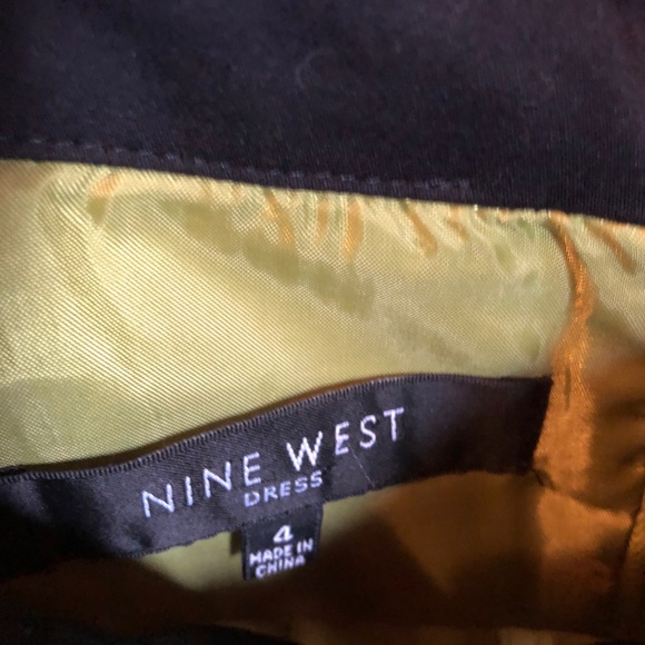 Chartreuse, violet and white Nine West Dress Size 4 - Picture 8 of 8